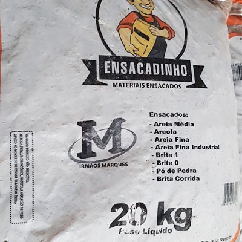 Areia Ensacada Saco 20kg Preço Benfica - Areia Ensacada para Construção Civil